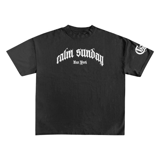 “Calm Sunday” New York Midweight T-shirt - Black
