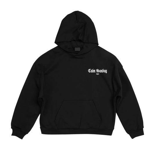 Calm Sunday NYC Big Logo Heavyweight Hoodie - Black